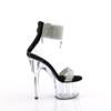 Pleaser - ADORE727RS Sandale à bride à la cheville, Pole dance chaussures - Noir/Transparent Product image